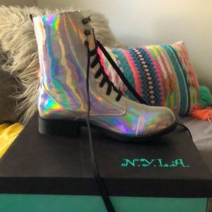 BRAND NEW holographic boots